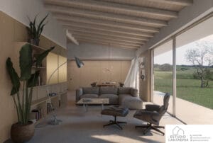 Render vivienda en Piélagos, Vivienda Sostenible. Cantabria.